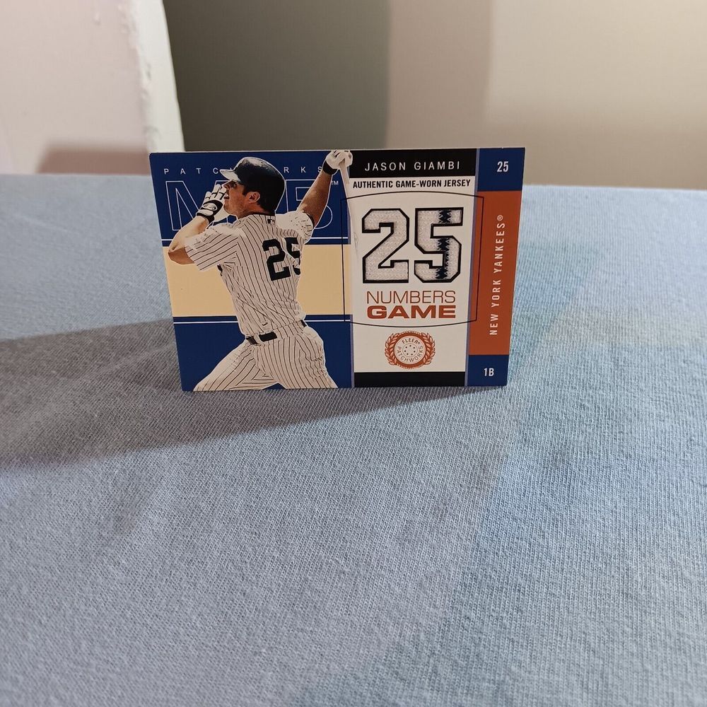 2003 Fleer Patchworks Jason Giambi Numbers Game Jersey #JG-NG Baseball Yankees